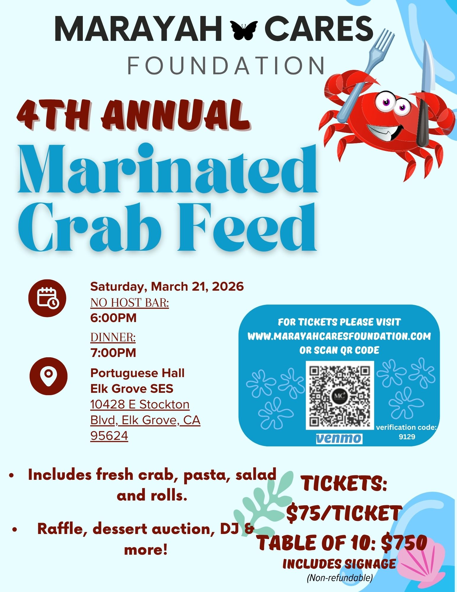 4TH ANNUAL Marinated Crab Feed